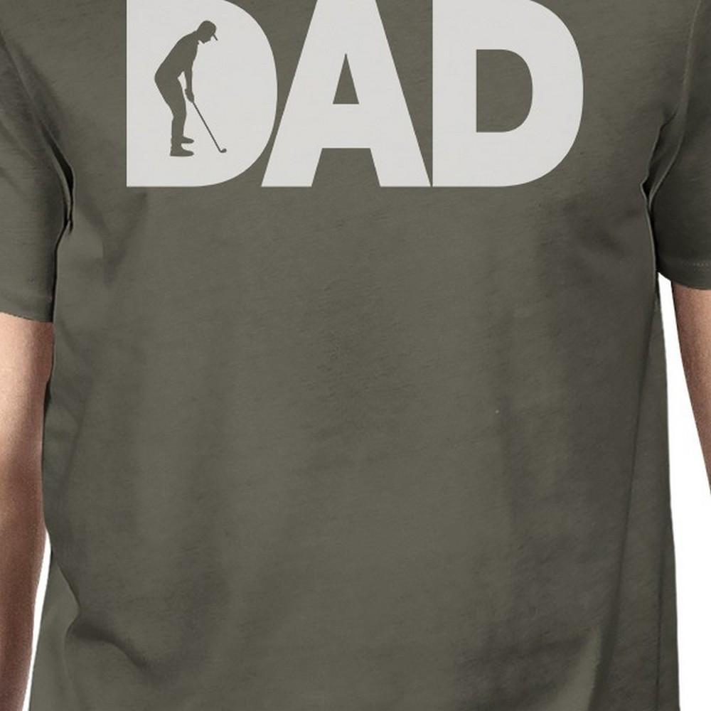 Dad Golf Mens Dark Grey Round Neck Tee Fathers Day Gifts For Dad