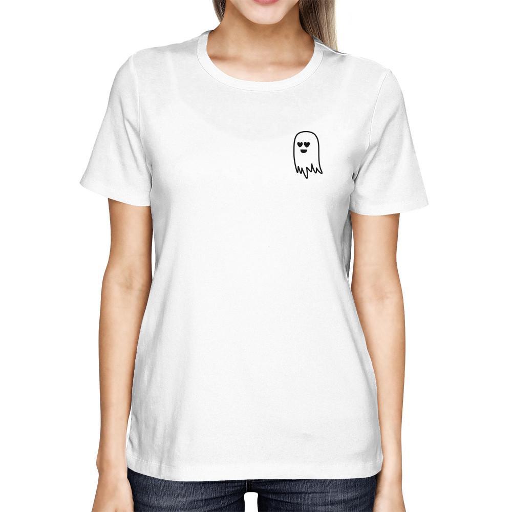 Cute Pocket Ghost T-shirt Halloween Tee Cute Shirt For Scary Night