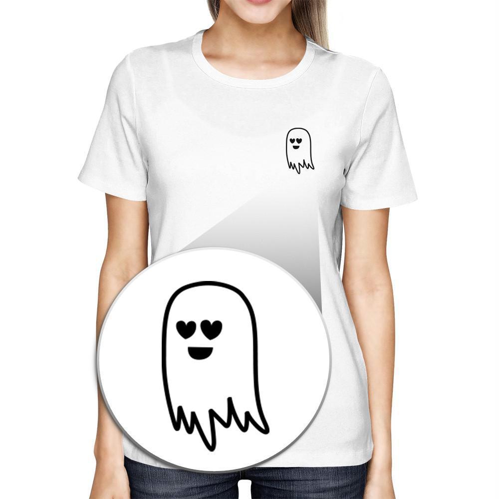 Cute Pocket Ghost T-shirt Halloween Tee Cute Shirt For Scary Night