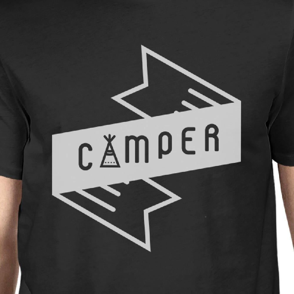 Camper Mens Black Short Sleeve T-Shirt Witty Gift For Hiking Lovers