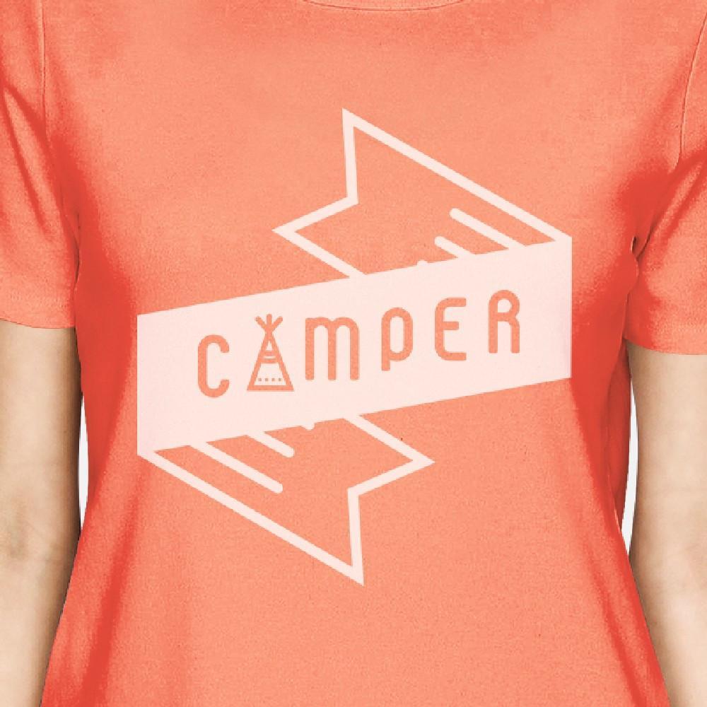 Camper Peach Cute Design Tee Summer Outdoor T Shirt Gifts For Her