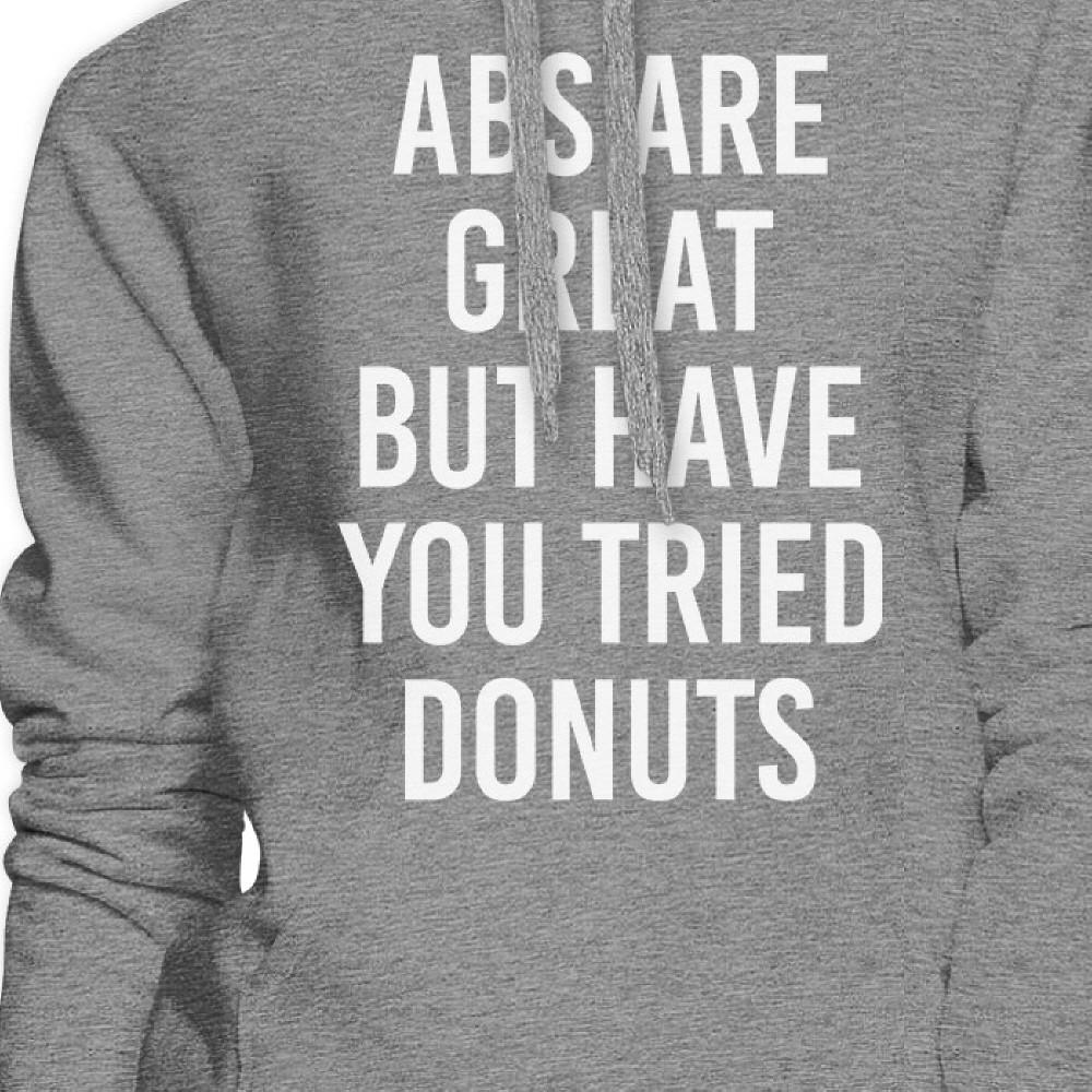 Abs Are Great But Unisex Grey Hoodie Funny Quote Hoodie Pullover