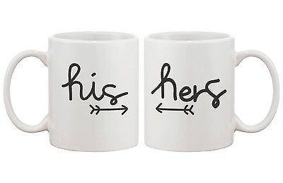 Arrow His And Hers Matching Couple Mugs - His and Hers Matching Coffee Cup