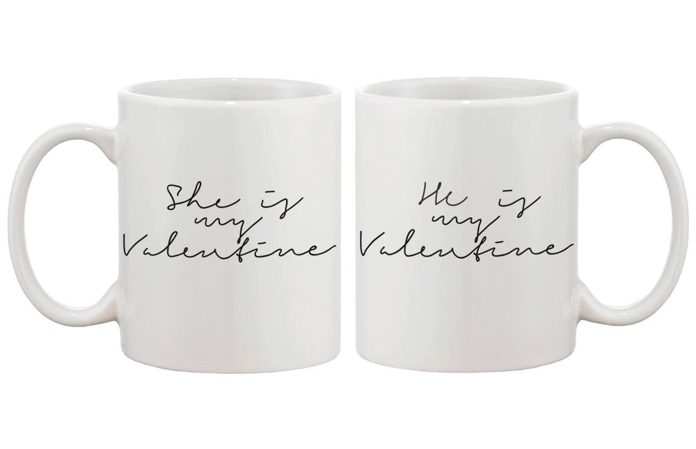 My Valentine Calligraphy Style Matching Coffee Mug- Couple Matching Cup