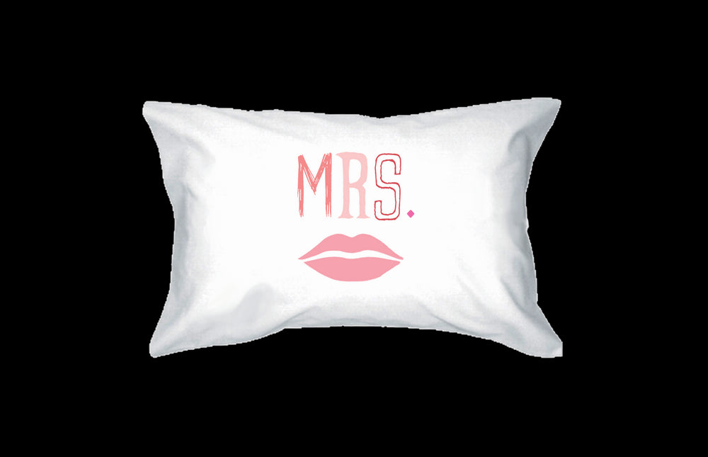 Mr and Mrs PillowCovers Standard Size 21 x 30 Matching Couple Pillowcases