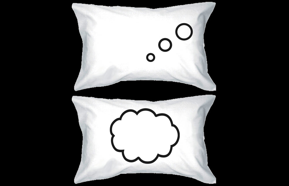 Thinking Cloud Pillows Standard Size 21 x 30 Matching Couple Pillowcases