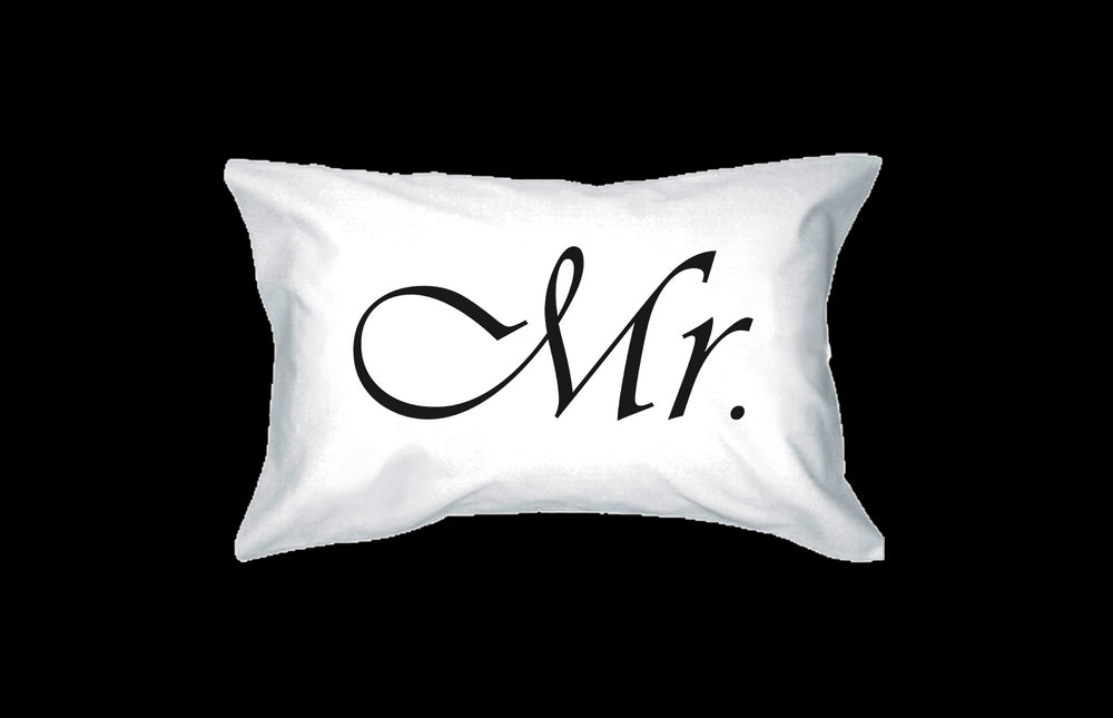 Mr and Mrs Couple Pillowcases Classy Matching Pillow Covers for Newlyweds