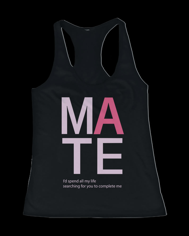 SOUL MATE Couple Tank Tops Cute His and Her Matching Tanks for Couples