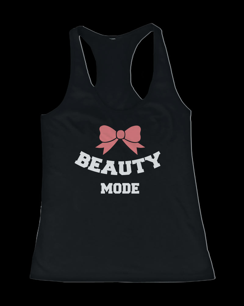 Beauty Mode and Beast Mode His and Her Matching Tank Tops for Couples